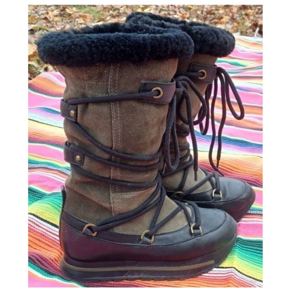 ALDO Suede Moon Boots Size 6.5 - Picture 1 of 7